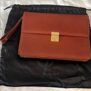 Yves Saint Laurent Vintage Genuine Leather Wristlet/Clutch Bag